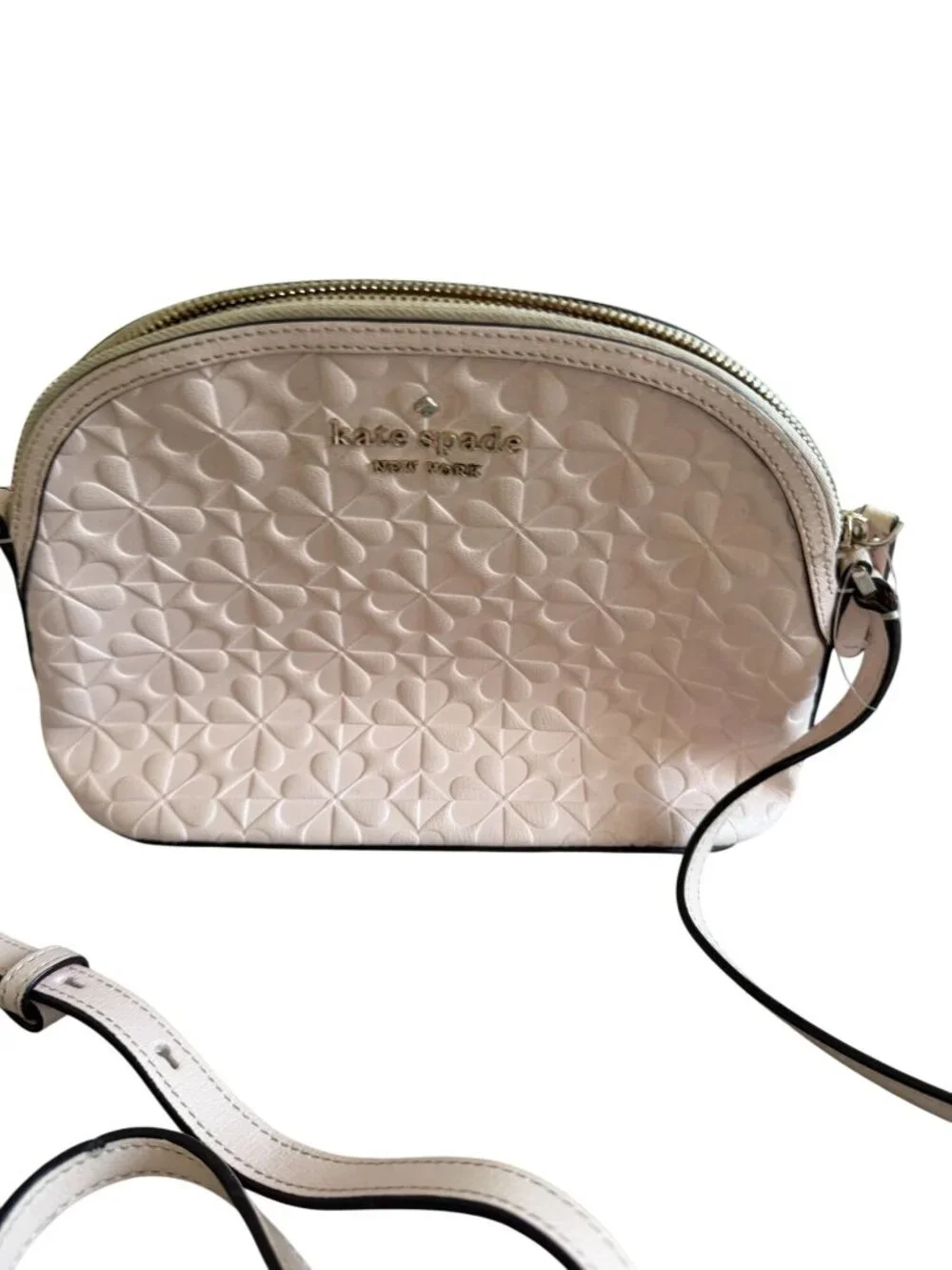 KATE SPADE Light Pink Floral Saffiano Leather Crossbody Bag